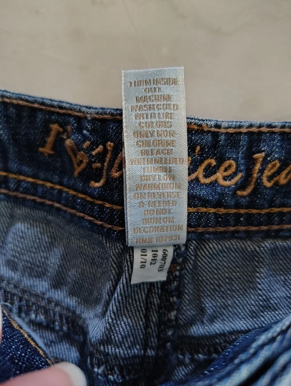 Justice 100% Cotton Distressed Detail Blue Denim Cuffed Jean Shorts Size 14 Girl